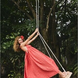 Free People Primmy Midi Dress in color Coral